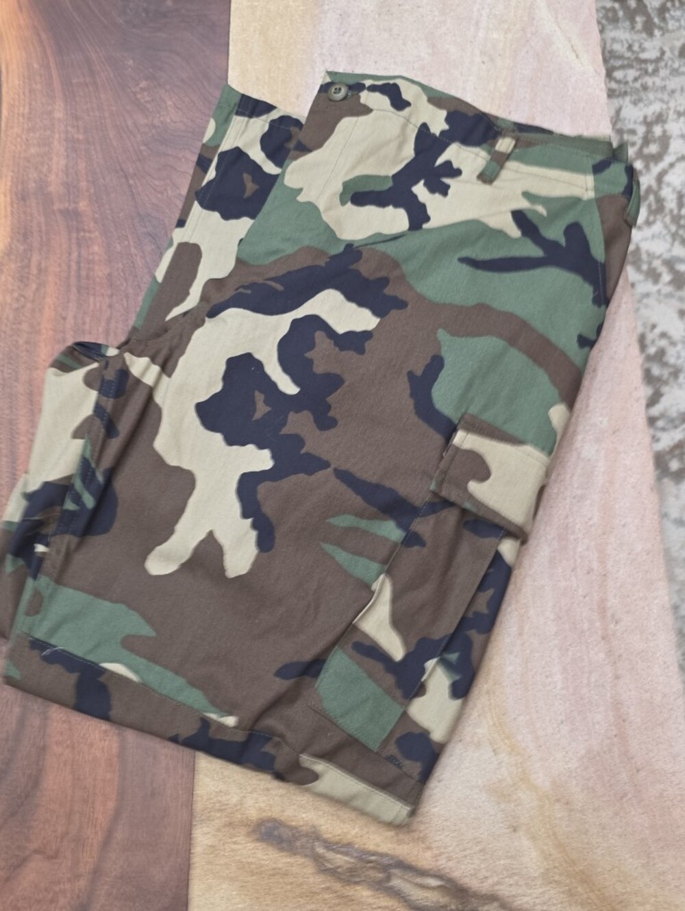 Men's Cargo Pants in Green/Brown Camo - Durable Utility Style Big & Tall 43/32